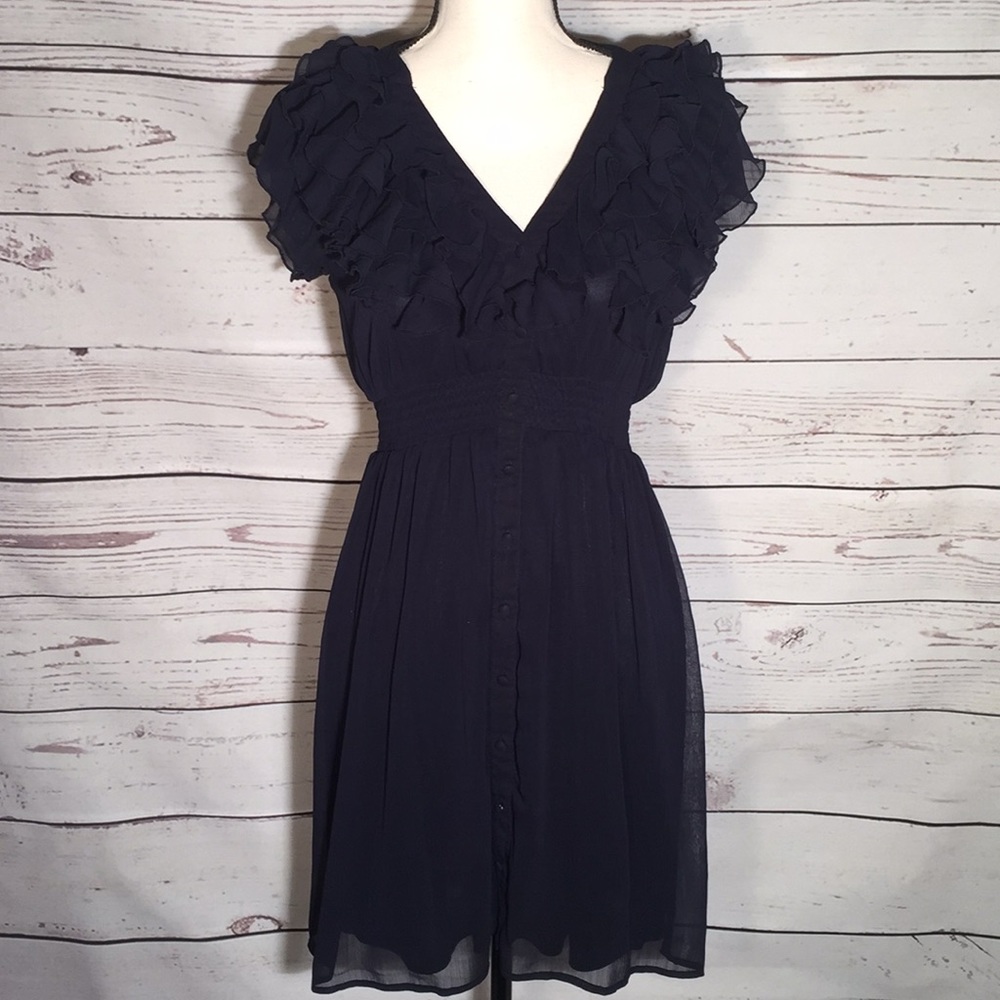 ❤️2/$10 H & M Blue Ruffled Dress